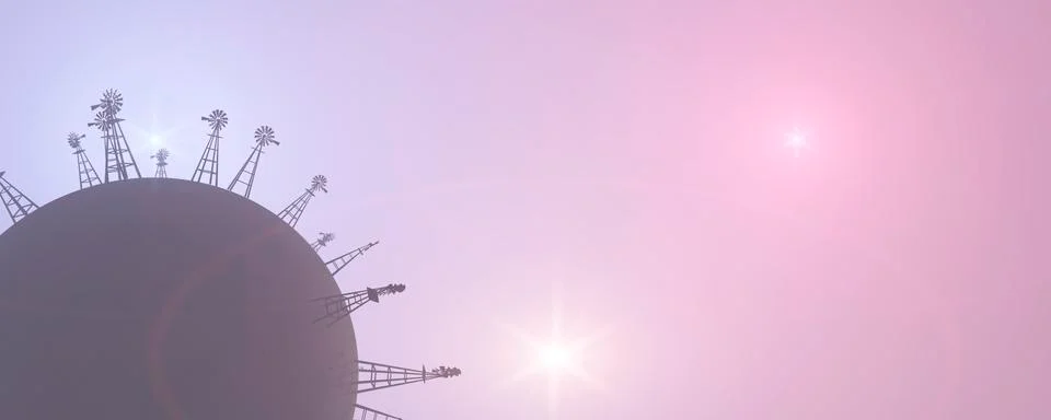 Wind turbines Stock Illustration