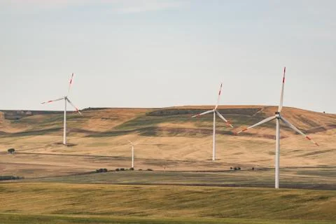 Wind turbines in Italy Stock Photos