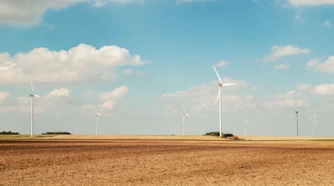 Wind Turbines Landscape 1, Time Lapse Stock Footage 55223947