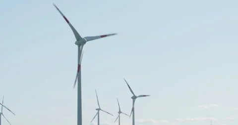 Wind turbines in the landscape. Video stock 276226770