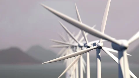 Wind turbines looping. Stock Footage 88552320