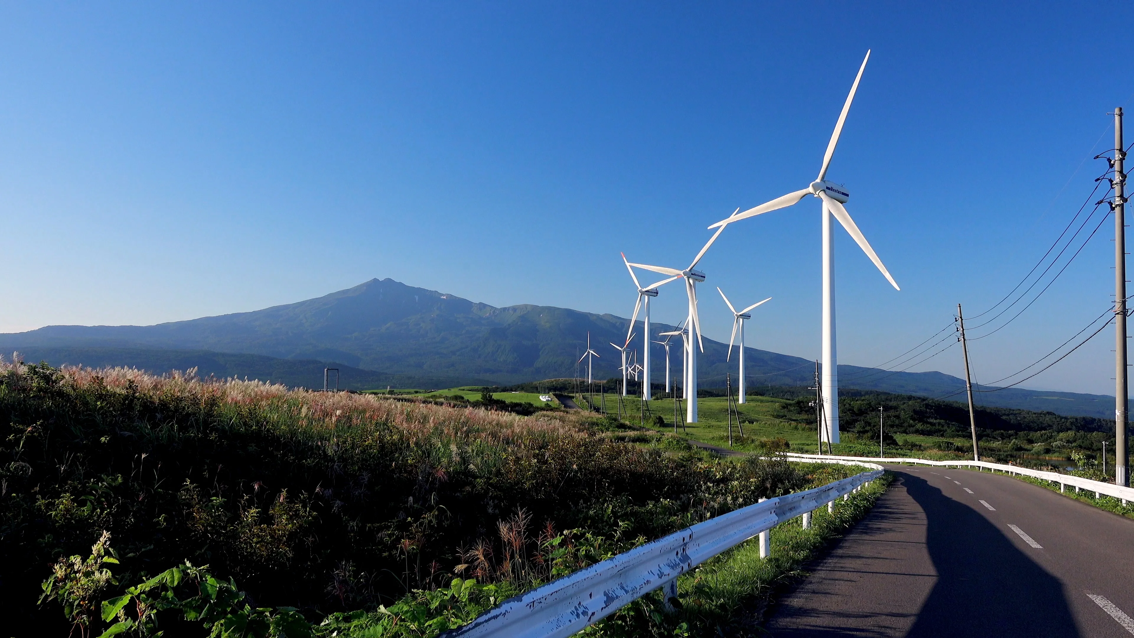 Wind Turbines At Mount Chokai Akita Pre Stock Video Pond5