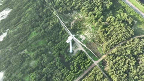 Wind turbines in the mountains Video stock 201360105