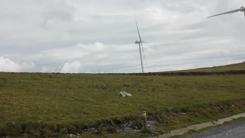 Wind turbines in the mountains Stock Footage 275562865