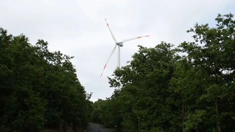 Wind turbines moving, 4K Stock Footage 75750849