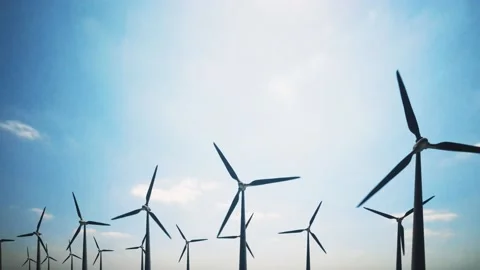 Wind Turbines Moving Camera 스톡 동영상 229468289