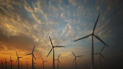 Wind Turbines Moving Camera 스톡 동영상 229468305