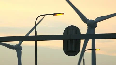 Wind Turbines in the Netherlands 動画素材 21111734