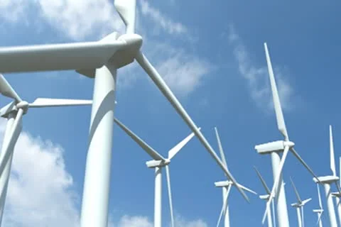 Wind Turbines Over a Timelapse Sky 스톡 동영상 8850434