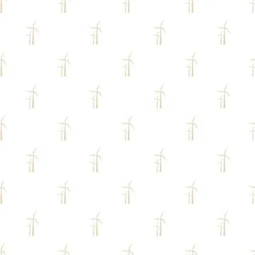 Wind turbines pattern generating clean renewable energy Stock Illustration