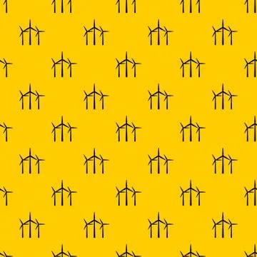 Wind turbines pattern vector Stock Illustration