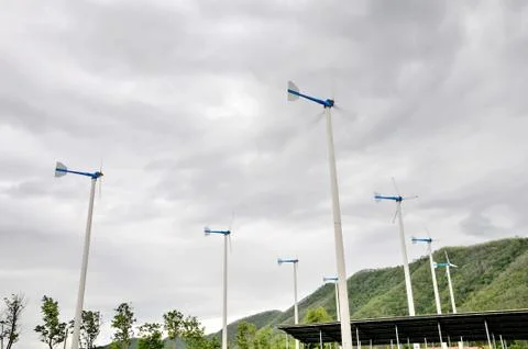Wind turbines Stock Photos