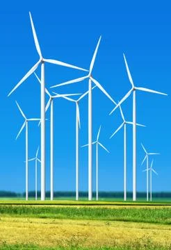 Wind turbines 스톡 사진