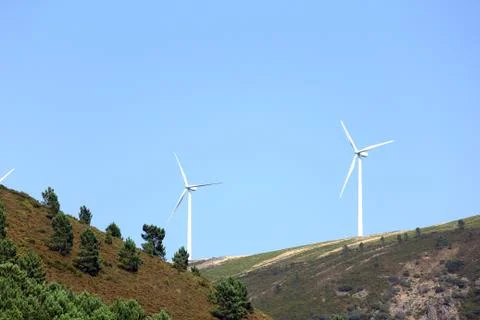 Wind turbines Stock Photos