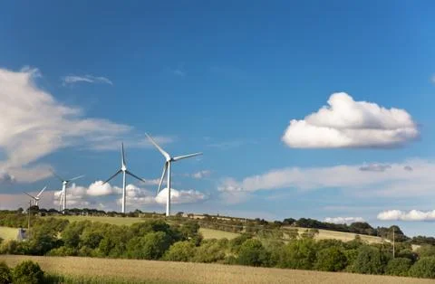 Wind turbines Stock Photos