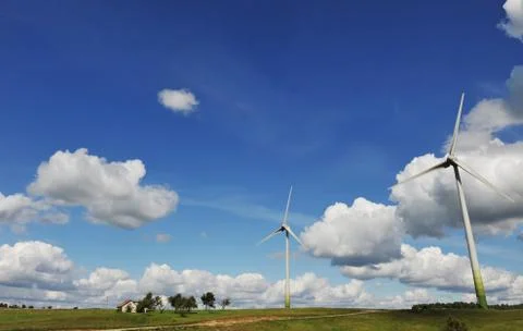 Wind turbines Stock Photos