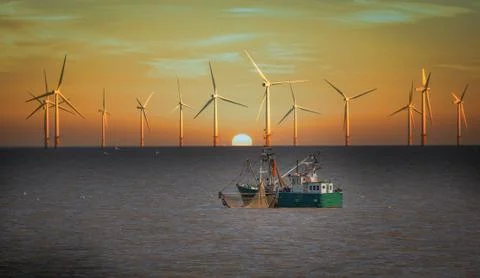 Wind turbines Stock Photos