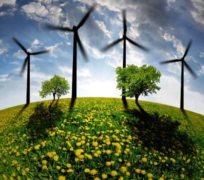  wind turbines Foto stock