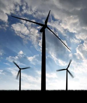 Wind turbines Stock Photos