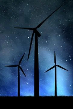 Wind turbines  Foto stock