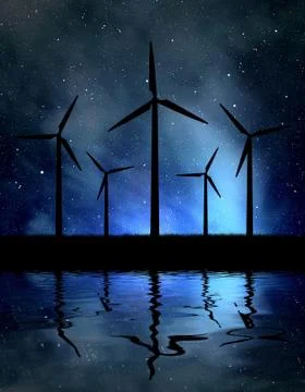 Wind turbines  Stock Photos