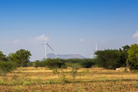 Wind turbines Stock Photos