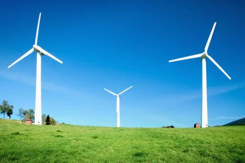 Wind turbines Stock Photos