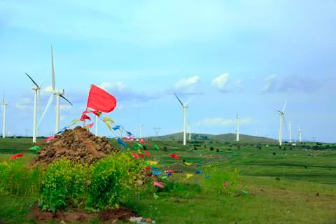 Wind turbines Stock Photos