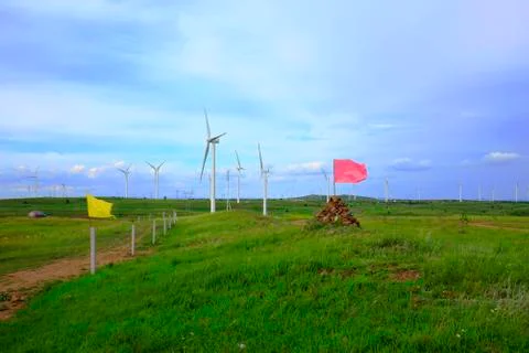 Wind turbines Stock Photos