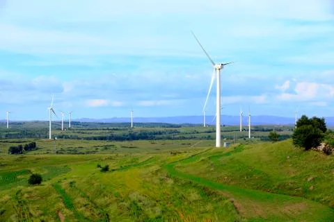 Wind turbines Stock Photos