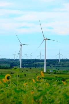 Wind turbines Stock Photos