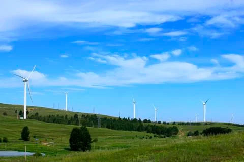Wind turbines Stock Photos