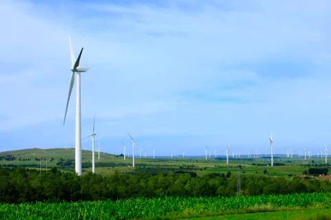 Wind turbines Stock Photos