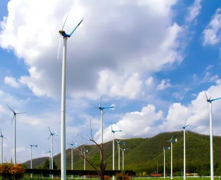 Wind turbines Stock Photos