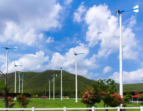 Wind turbines Stock Photos