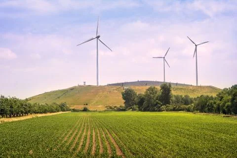 Wind turbines Stock Photos