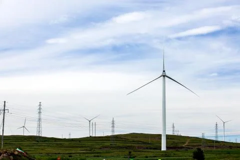 Wind turbines Stock Photos