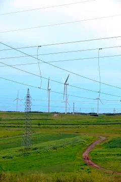 Wind turbines Stock Photos