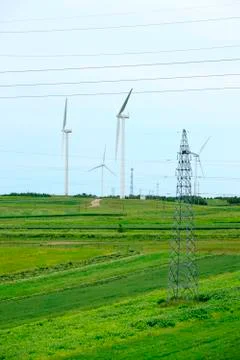Wind turbines Stock Photos