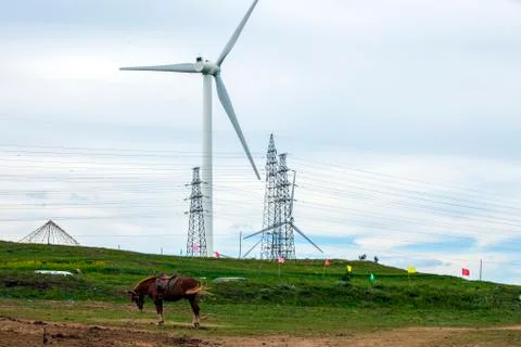 Wind turbines Stock Photos