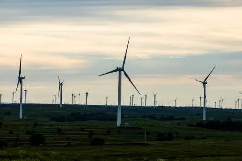 Wind turbines Stock Photos