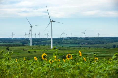 Wind turbines Stock Photos