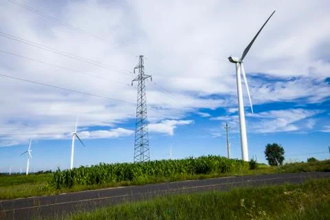 Wind turbines Stock Photos