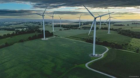 Wind turbines Stock Photos