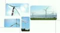 Wind turbines - renewable energy source (composition on white background) HD Footage