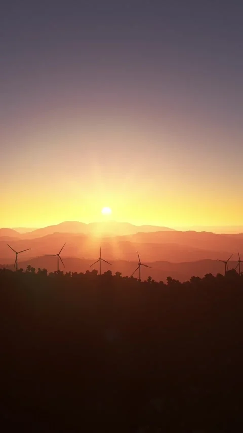 Wind turbines from renewable energy wind farms in Santa Ana. Costa Rica Video stock 283420649