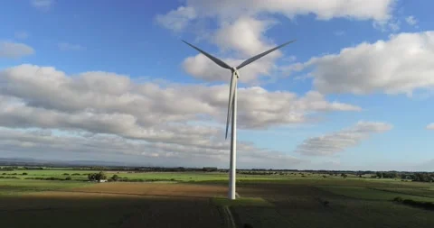 Wind turbines for renewable sources of electricity without pollution Stock-Footage 229866963