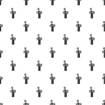Wind turbines repeating pattern generating renewable energy concept Stock Illustration