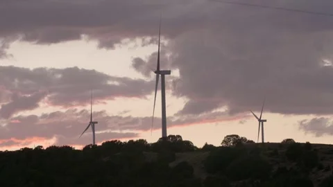 Wind Turbines Slow Motion 스톡 동영상 244180406