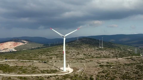 Wind Turbines Spinning-9 Stock Footage 120374877